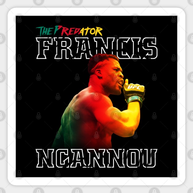 Francis ''The Predator'' Ngannou Sticker by MMAMerch